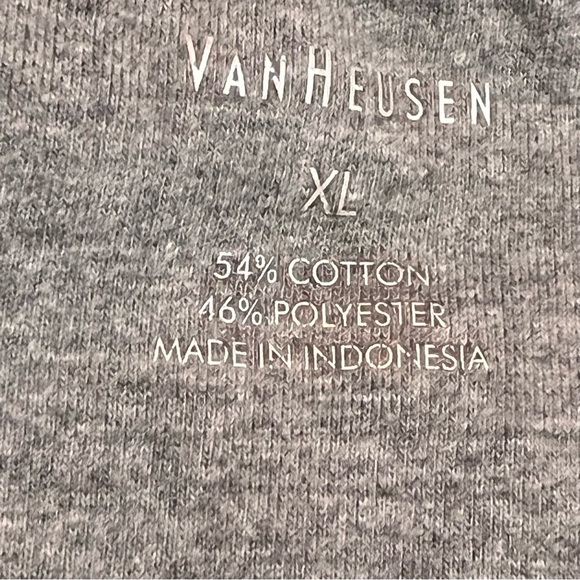 VAN HEUSEN long sleeve v neck pullover XL extra large gray - Picture 4 of 5